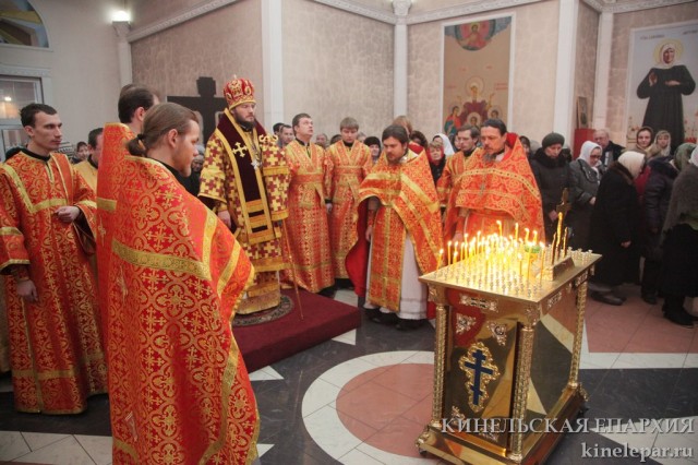 Божественная Литургия в Кафедральном Соборе Кинеля 9 февраля 2014  года.